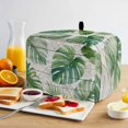 thumbnail image 2 of Summer Tropical Toaster Cover 2 Slice, Farmhouse Botanical Leaves Wooden Dustproof Bakeware Oven Protector with Top Hook, Waterproof Small Kitchen Appliance Toasters Dust Cover, 12"x7.5"x8", 2 of 7