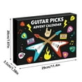 thumbnail image 2 of Guitar Picks Advent Calendar 2025, 24-Day Christmas Countdown Calendar with 20 Celluloid & Wood Picks , Compact Pick Holder & Leather Case, Awesome Christmas Gift for Guitar, Bass, Ukulele Players, 2 of 6