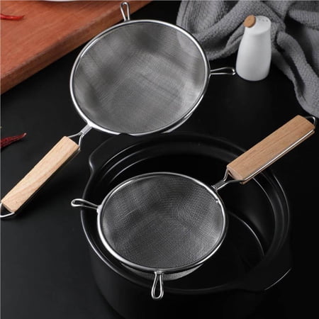 4-Piece Kitchen Strainer Set - Fine Mesh Sieve For Flour, Oil, Tea, Juice Filtering