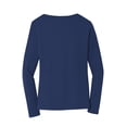 thumbnail image 6 of Port & Company Ladies Long Sleeve Fan Favorite V Neck Tee-XL (Team Navy), 6 of 6