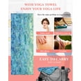 thumbnail image 5 of Turquoise Blue Teal Yoga Towel for Hot Yoga Non Slip, Chic Stained Glass Texture Aesthetic Yoga Mat Towel Absorbent Yoga Sweat Towels Microfiber Hot Yoga Blanket for Bikram Pilates 26"x74", 5 of 7