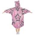 thumbnail image 2 of BZSMCE Wearable Blanket Hoodie Fashion Starry Pink Pals Home Wear, 2 of 7