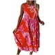 thumbnail image 1 of Vestido de Verano para las Mujeres Cremallera de Impresión Casual sin Mangas, Cuello Redondo Poliéster Spandex para el Uso Diario Y de Primavera, 1 of 5