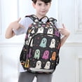 thumbnail image 6 of FORMRS Unisex School Backpack 17" Student Travel Bag with Laptop Compartment, Colorful Halloween Ghost, 6 of 7