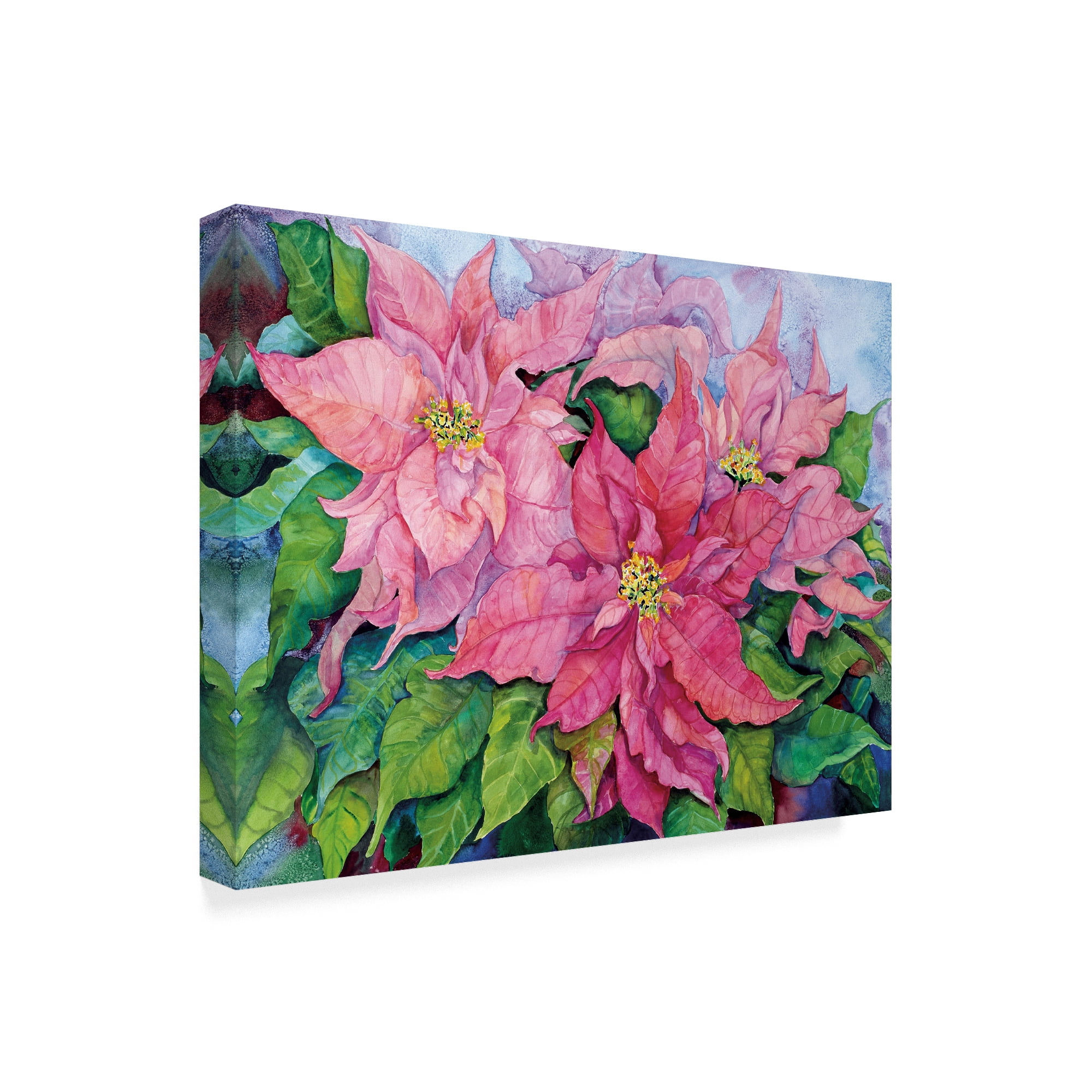 Trademark Fine Art 'Pink Poinsettia' Canvas Art by Joanne Porter