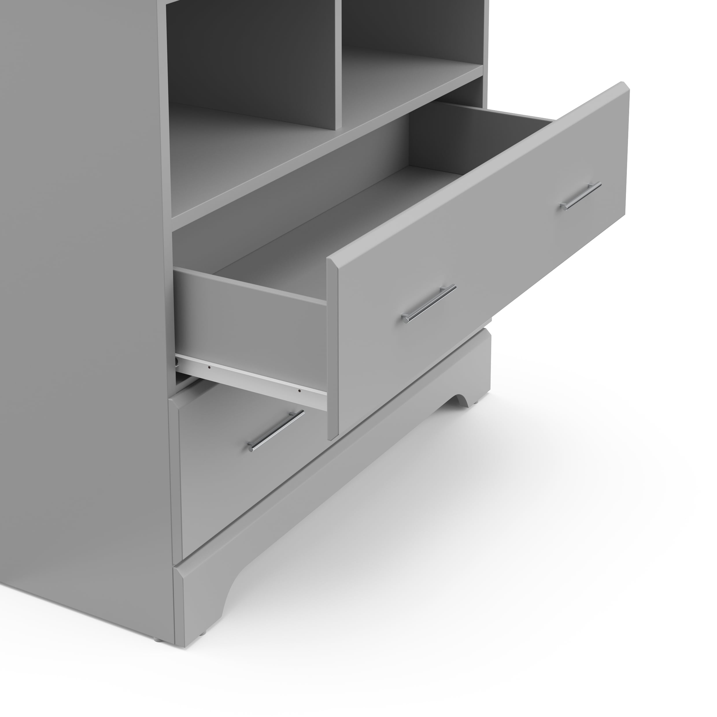 Storkcraft Brookside 2 Drawer Infant Changing Table Dresser, Pebble Gray