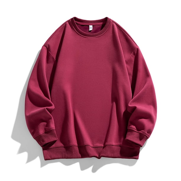 pstuiky camisa de manga larga para hombre, Camisa blusa con capucha ligera de color liso para hombre con cuello redondo suelto y base de regazo top de hombre xxl