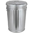 thumbnail image 4 of KCHEX Poubelle avec Couvercle - Poubelle Pré-Galvanisée avec Couvercle Ronde, Acier, 20 Gal, Gris, Vendue en 1 Unité - Poubelle en Métal - Poubelle Extérieure avec Couvercle - Poubelle Galvanisée avec Couvercle., 4 of 4