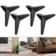 thumbnail image 3 of Juego de 4 patas triangulares de repuesto para muebles, sofás y mesas de centro, de alta resistencia. Negro 15cm, 3 of 9