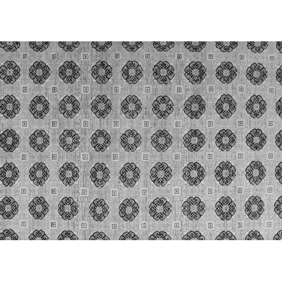 Ahgly Company Indoor Rectangle Abstract Gray Modern Area Rugs, 2' x 4'