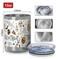 thumbnail image 3 of 12oz Tumblers Trick or Treat Halloween Pattern Vacuum Insulated Stainless Steel Travel Tumbler Cups Mug with Lid and Straw for Beer,Coffee,Beverages with Cleaning Brush for Cold & Hot Drinks, 3 of 5