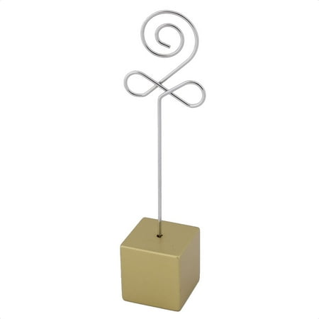 - Household Resin Bud Shaped Tabletop Decor Card Paper Picture Memo Clip Gold Tone