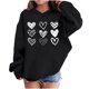 thumbnail image 1 of Sudadera con capucha y estampado de corazón de San Valentín, sudadera de manga larga para niños y niñas, chaqueta para niñas de talla mediana y grande., 1 of 7