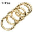 thumbnail image 3 of 42x31x5.5mm Round Zinc Alloy Spring Gate O Ring Snap Clip Buckle, Light Gold 10 Pack, 3 of 5