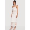 thumbnail image 2 of Women's Sleeveless Side Slit Crochet Maxi Dress, 2 of 3
