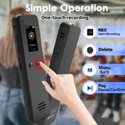 TIKBBRMG 64GB Digital Voice Activated Recorder Audio Recording with Playback for Lectures MP3 Player, Password,Meetings USB Rechargeable Dictaphone Small Device Tape Recorder Portable Mini