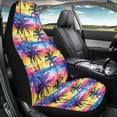 thumbnail image 4 of Jeiento Palm Tree Car Seat Cover 1 PCS Front Car Seats Protector Vehicle Cushion Covers Bucket Seats Cushion Covers Washable Auto Accessory Universal Fit for Most Vehicles, 4 of 6