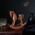 thumbnail image 6 of Handmade Vintage Old Collectible Statue Wooden Rocking Horse Figurines Decorative Ornaments Craft Sculpture for Office & Home Room Desktop Christmas Birthday New Year Gift, 6 of 6