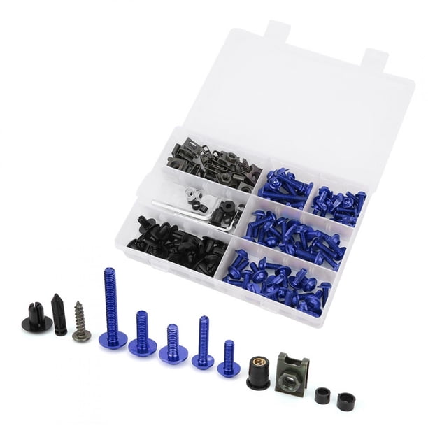 Kit de tornillos de carenado, 198 piezas/juego Tornillos de carenado de parabrisas Tornillos de carenado de motocicleta Tornillos de carenado de parabrisas Artesanía excepcional