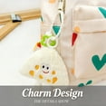 thumbnail image 6 of URSOFINE Heart Print Backpack Cute Casual Bag with Plush Charm, 6 of 7
