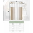 thumbnail image 6 of No Hook Shower Curtain with Snap in Liner, Ombre Abstract Gradient Khaki and White Hotel Shower Curtains for Bathroom, Washable Shower Curtain Liner Set with Mesh Top Window, 72"x84", 6 of 6