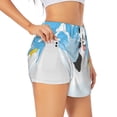 thumbnail image 3 of Lsque Collie in Bathtub Printed Women's Running Shorts with Liner Pockets,Elastic Quick Dry Workout Athletic Gym Yoga Shorts,Womens High Waist Shorts-Small, 3 of 9