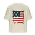 thumbnail image 4 of WREESH Womens Oversized USA Flag T-Shirts Lightweight Summer Crop Short Sleeve Tee Independence Day Shirts, 4 of 4
