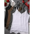 thumbnail image 6 of 4 Pcs Women's Long Lace Tank Tops lace Camisole Patchwork Tops for Women, 6 of 6
