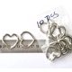 thumbnail image 2 of Nvzi 10 piezas de hebilla de anillo de metal artesanal en forma de corazón para cinturones, bolsos, correas, zapatos, color plateado, 2 of 5