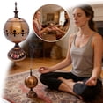 thumbnail image 1 of BotaniNest Metal Incense Burner Aromatherapy Desktop Ornament For Home Zen Meditation And Relaxation, 1 of 6