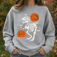 thumbnail image 4 of Halloween Shirt, Skeleton T-Rex Trick or Treat Sweatshirt, Spooky Dinosaur Hoodie, Pumpkin Candy T-Shirt, Halloween Gift for Men and Women, 4 of 9