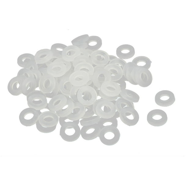 M2.5 x 5mm x 1mm Nylon Flat Washers Spacers Gaskets Fastener Off White