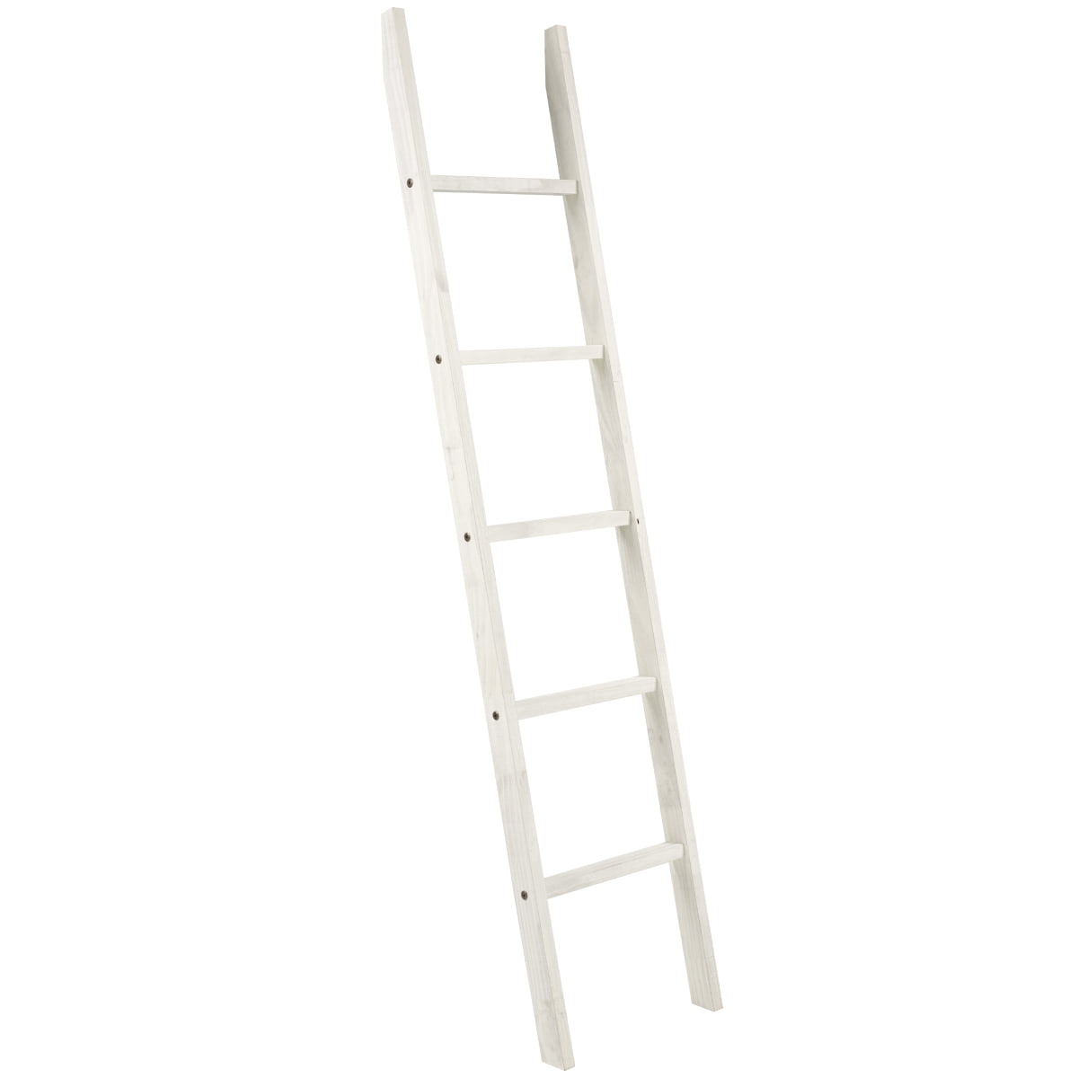 Wood Blanket Ladder White Distressed Furniture Dash CAD222