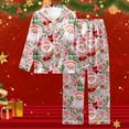 thumbnail image 2 of Cnbwig Christmas Pajama Sets for Womens Cozy Sleepwear Two Piece Outfit with Long Sleeve Top and Pants Nightwear Loose Women's Pjs Suits D-Pink L, 2 of 5