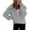 Gray, variant on Tops for Women 2023 Fashion Solid Turndown Collar Long Sleeve Pullover Shirt Tops Sweatshirts(Available In Plus Size) Up to 65% off
