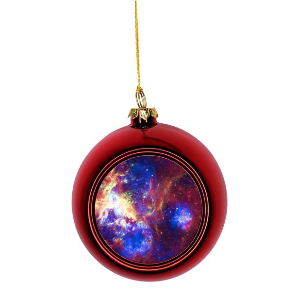 Galactic Outer Space Galaxy Bauble Christmas Ornaments Red Bauble Tree