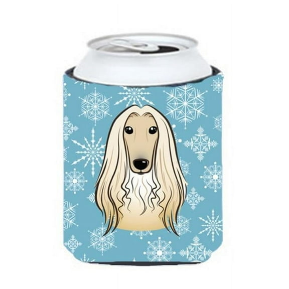 Snowflake Afghan Hound Can & Bottle Hugger