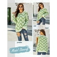 thumbnail image 4 of ZXSXSY Women Wavy Knit Crew Neck Long Sleeve Color Block Sweater, 4 of 7
