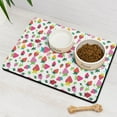 thumbnail image 3 of Pet Feeding Mat 16x24 Inch with Fresh Red Berry Print, Durable Waterproof Dog Food Mat, Absorbent, Non-Slip, Quick Dry, Washable, Easy Clean for Pet Feeding Area, 3 of 7