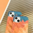 thumbnail image 3 of Water Ripple Shape Sunset Oil Painting Gradient Color Soft  for iPhone Case (Orange,iPhone 15), 3 of 6
