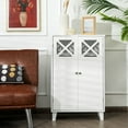 thumbnail image 4 of Costway Bathroom Cabinet Wooden Storage Cabinet Free Standing w/ Double Doors, 4 of 12