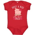 thumbnail image 3 of Inktastic Just a Kid Who Loves Pigs Boys or Girls Baby Bodysuit, 3 of 5