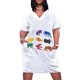 thumbnail image 1 of Vestido clásico con bolsillos sueltos y animales de Eric Carle, vestido elegante y chic para mujer, vestidos cortos, vestido de playa atrevido., 1 of 7