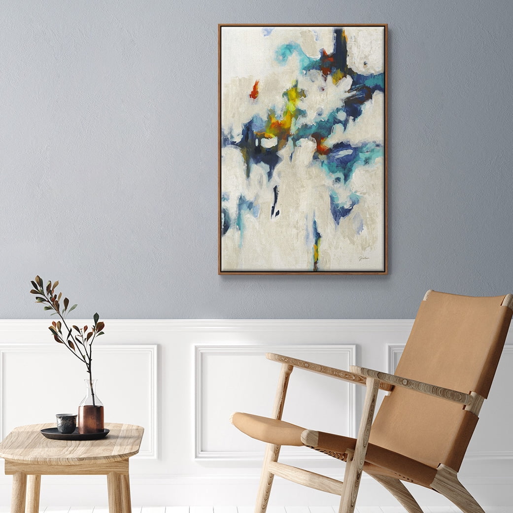 Find & Seek Framed Premium Gallery Wrapped Canvas - Ready to Hang - 17 x 25 - Walnut Floating Frame