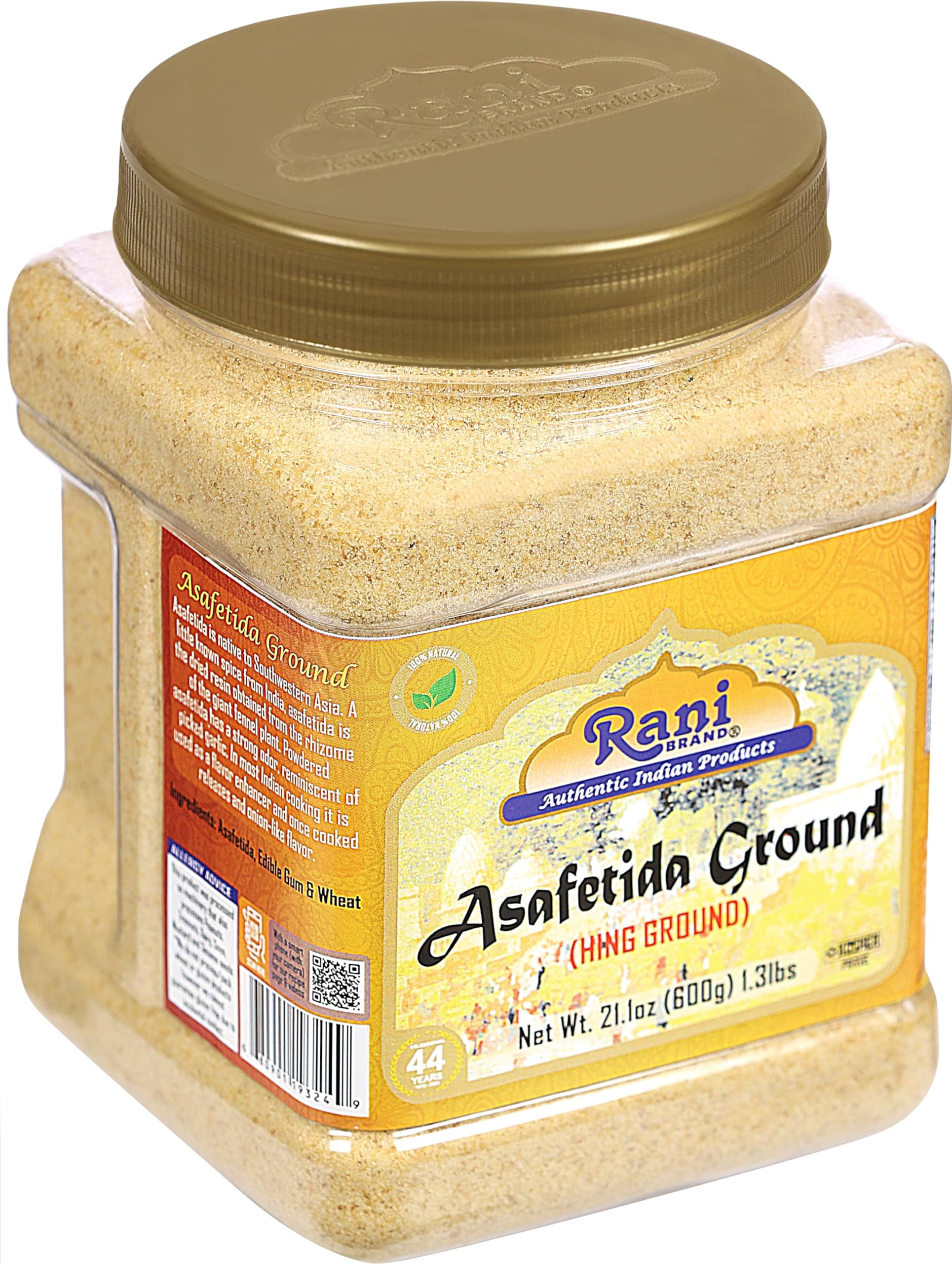 Rani Asafetida (Hing) Ground 21oz (600g) ~ All Natural | Salt Free | Vegan | NON-GMO | Kosher | Asafoetida Indian Spice | Best for Onion Garlic Substitute