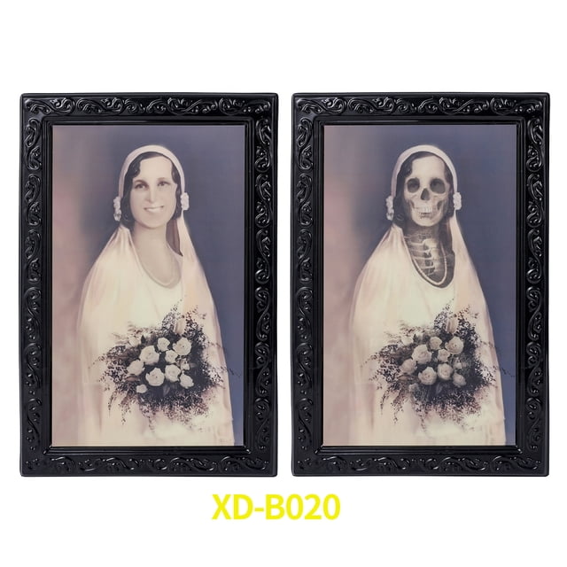 Álbum de fotos con marco de Halloween, recuerdos embrujados, retrato cambiante, diseño temático