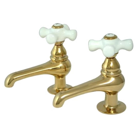 Elements Of Design Es3202px Double Handle Lavatory Basin Tap - Brass