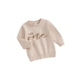 thumbnail image 1 of FOCUSNORM Chandail en Molleton Chaud pour Bébé Garçon Manches Longues Col Rond Broderie Lettre Chandail Col Rond Haut pour Vêtements d'Hiver Automne, 1 of 9