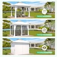 thumbnail image 4 of Mellcom Outdoor Gazebo 10'x10', Double Roof Patio Gazebo with Mosquito Nettings and Privacy Screens,White, 4 of 8