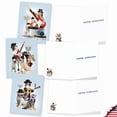 thumbnail image 4 of 20 Chanukah Note Cards Pack (10 Designs, 2 Each) - Menorah Animal Bands Chanukah (4" x 5.12") AM9541HKG-B2x10, 4 of 6